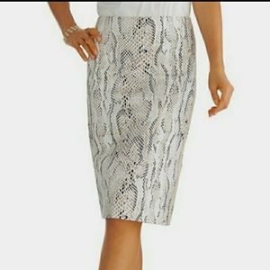 White House Black Market Snake Pencil Skirt